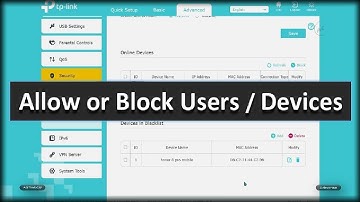 TP-Link Archer Access Control / MAC Address filtering settings (Allow or Block users)