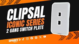 Clipsal Iconic 3042P-VW | 2 Gang Switch Plate Only | Vivid White