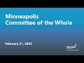 February 21, 2023 Committee of the Whole