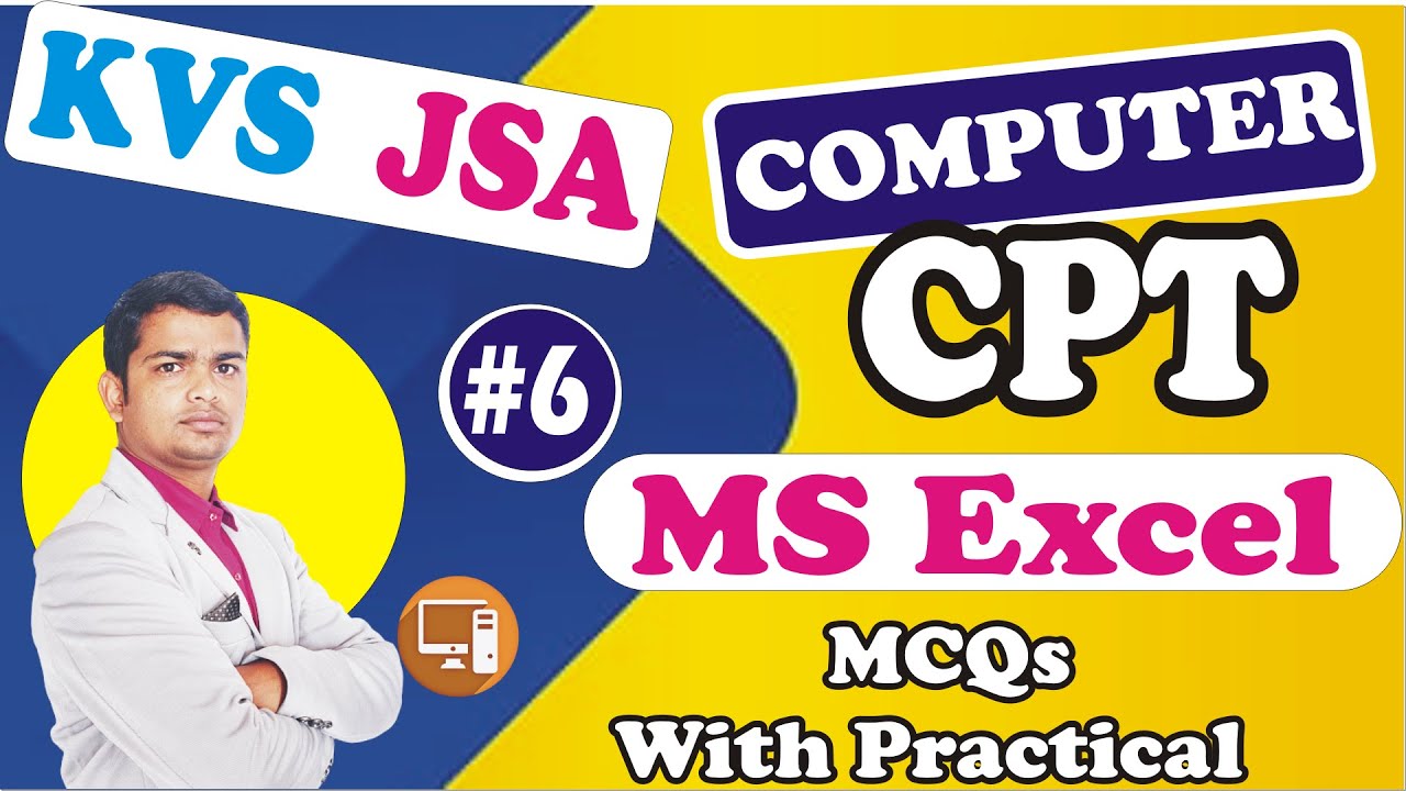 MS EXCEL MCQ For KVS JSA CPT | kvs skill test question| 