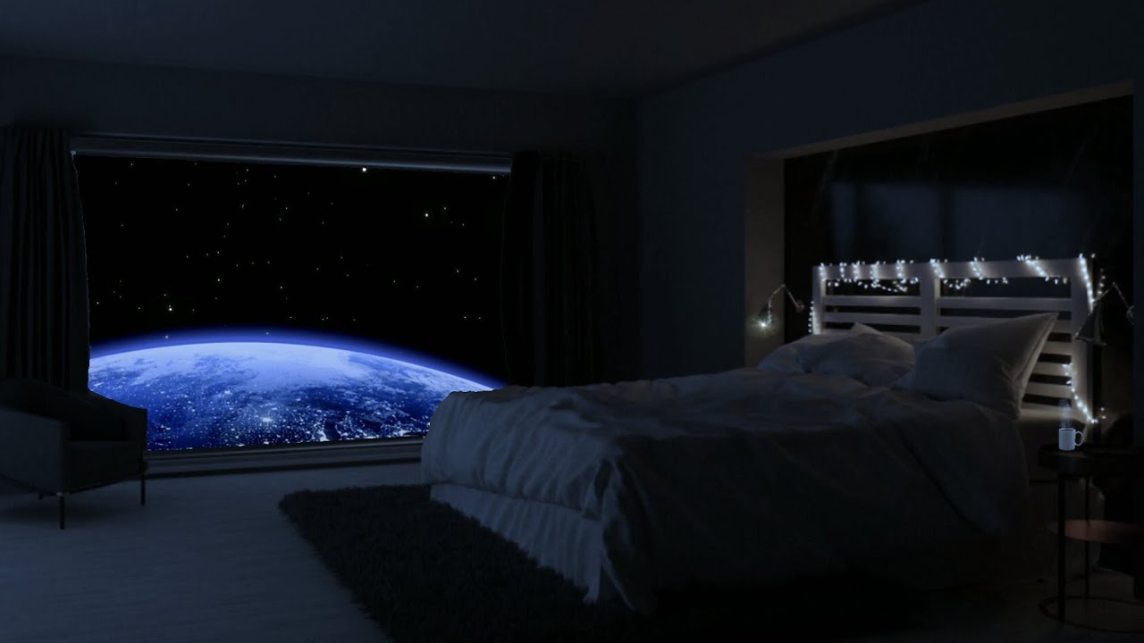Cozy bedroom in space 🪐 spaceship sound Alluring Ambience YouTube