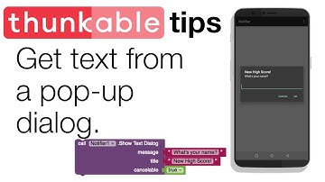 Thunkable Basics: Pop up text box