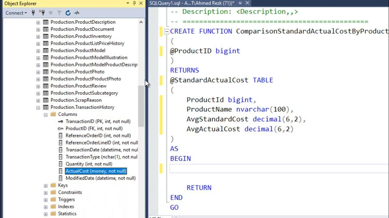 35SQL Server Developer Course Table Value Function Multi Statement