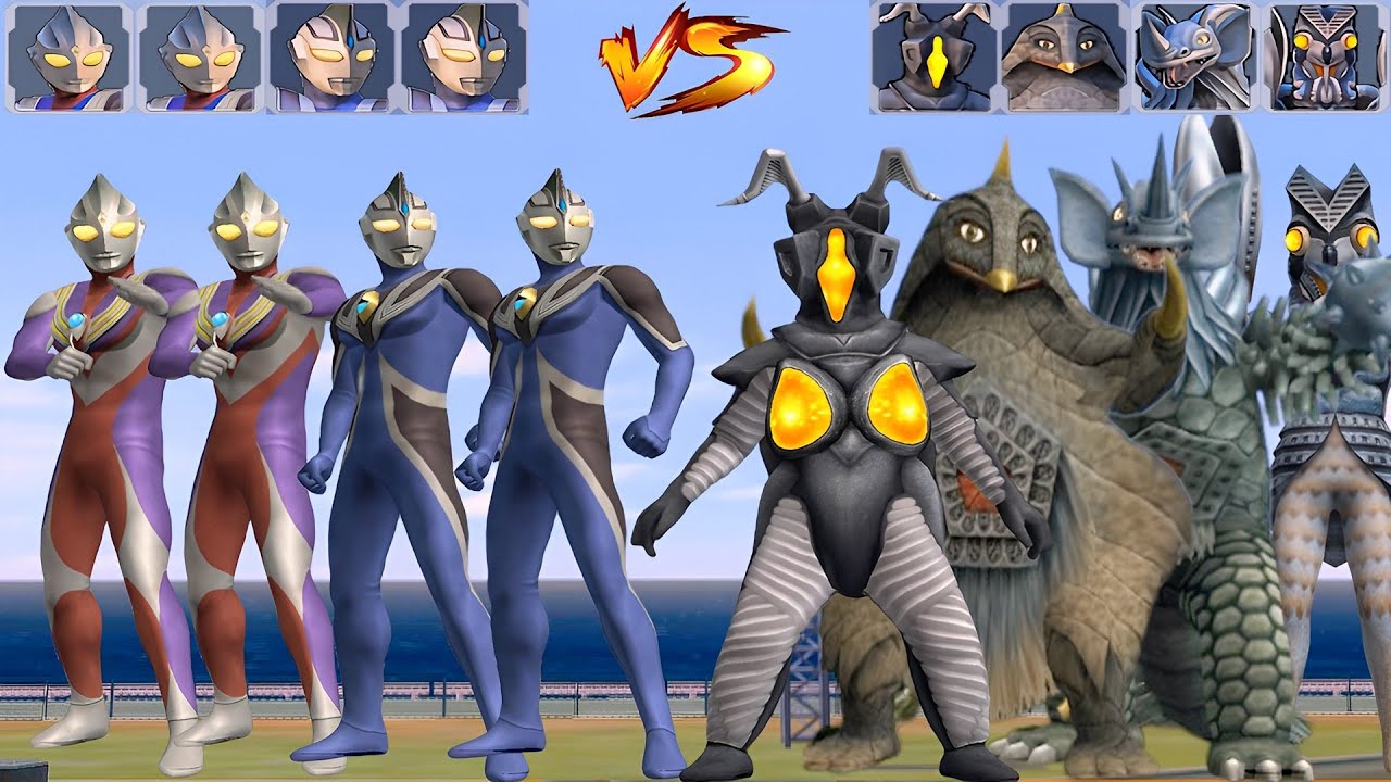 UFE3：Ultraman Tiga/Ultraman Agul vs Jayden/Bemenstein/Tilander/Alien Baltan