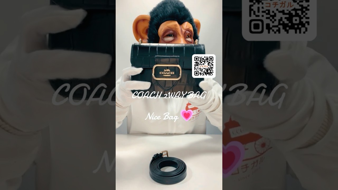 ✨良品✨COACH モノグラム ブラック ボディバッグ※訳あり★ COACH】コーチ ショルダーバッグ クロコダイル レザー モーガン