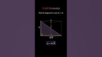 🧊 Unlock the Cube’s Hidden Diagonal | Geometry Trick #cube #solidgeometry #geometrytricks #education