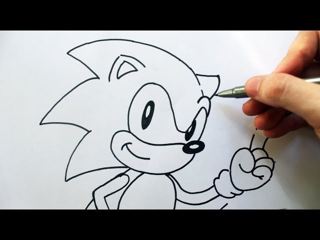 Como Desenhar e Pintar o Sonic correndo bem fofo #desenheosonic #pint