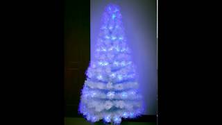 Match Highlights Christmas Tree World - White Blue Ripple Fibre Optic