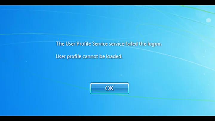 User Profile Service Failed To Logon Windows 7 Fix Tutorial