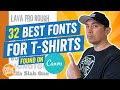 32 Best Canva Fonts for T-Shirt Designs | Save these to use for Print on Demand