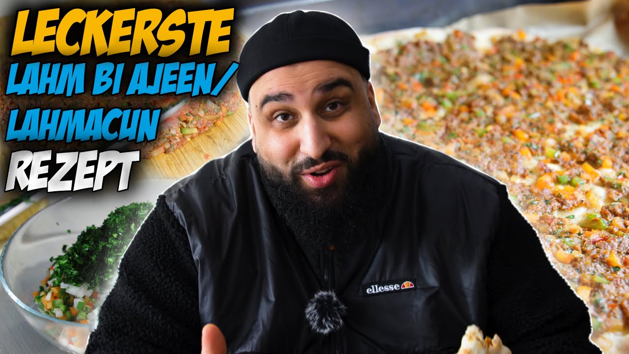 „TÜRKISCHE PIZZA“ Lahm bi Ajeen/Lahmacun Rezept! - Alle Schritte zum nachmachen!