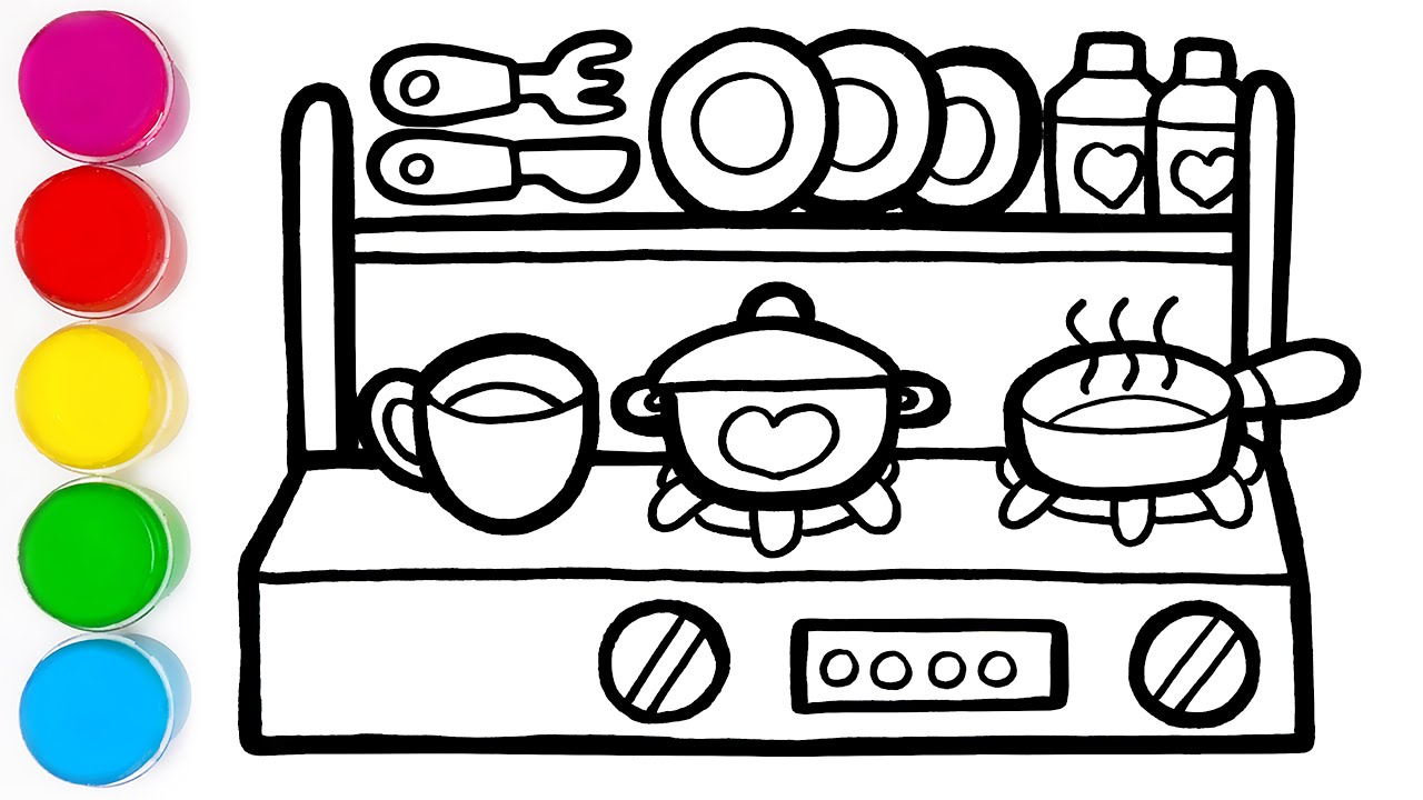 Hand draw of kitchen set doodles Stock Vector Image & Art - Alamy