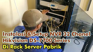 installation network data center and cable management 42Ux3 server rack huge setup for school office