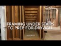Finishing My Basement - Framing Under Stairs to Prep for Drywall