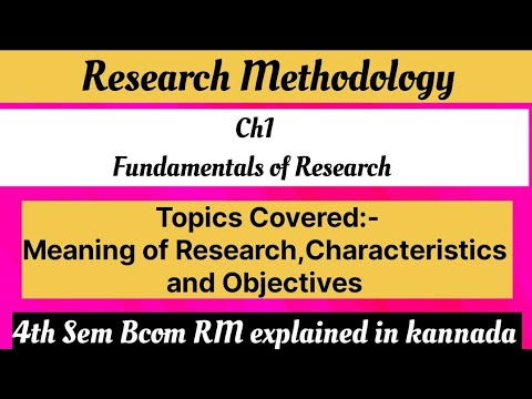 4th Sem bcom Research Methodology Ch1-Meaning of Research ...
