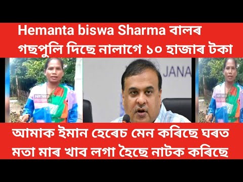 Himanta Biswa Sharma  বালৰ গছপুলি দিছে কিমান থগিব ঘৰত মতা পিটন খাবলগা  হৈছে