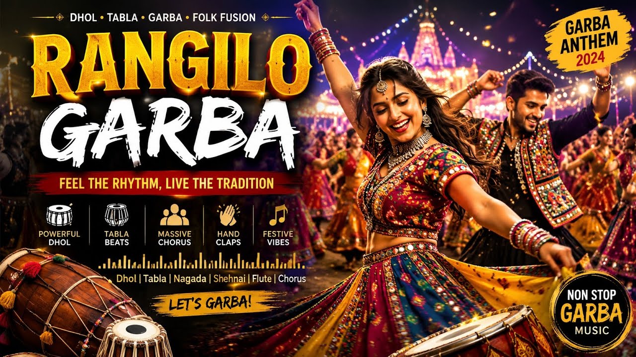 Rang Rangilo Garbo 2026 💃 | Original Gujarati Folk Song | Dhol Tabla ...