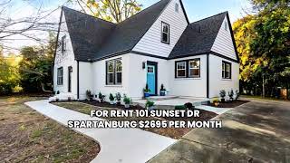 $2,695/Month Spartanburg Home For Rent | 4 Bed, 3.5 Bath Near Downtown Spartanburg