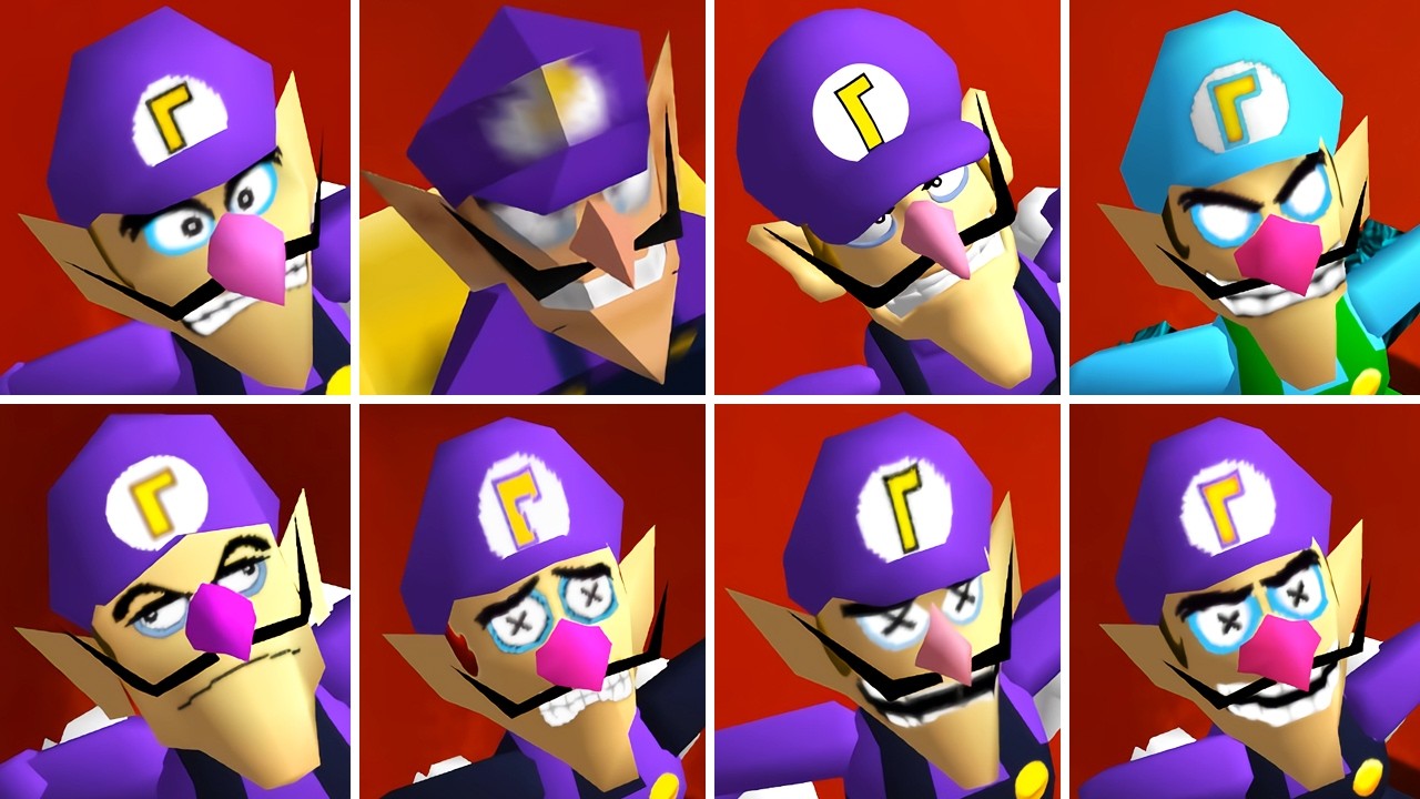 ⭐ Waluigi Character Mods Falling into Lava - Super Mario 64 PC ⭐