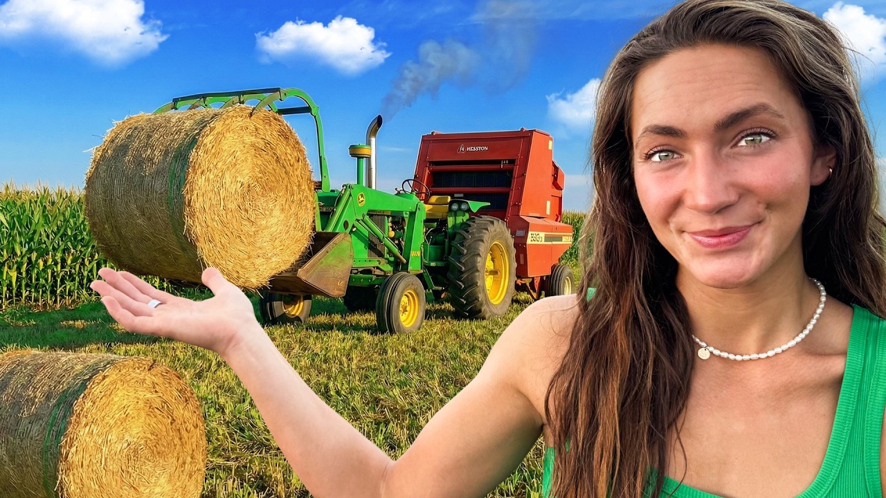 Baling Hay For The First Time For CHEAP