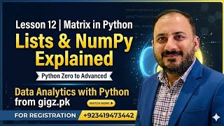 Python Zero to Advanced | What is a Matrix in Python | Lists & NumPy Explained #W3SKILLSET #gigz 