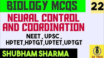 TOP MCQS OF BIOLOGY//NEET BIOLOGY//BIOLOGY MCQS//NEURAL CONTROL AND COORDINATION MCQS//GK TRICK