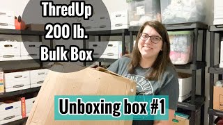 ThredUp 200 Pound Bulk Mixed Clothing Rescue Box Unboxing | 50 lbs of Clothes to Resell Part 1