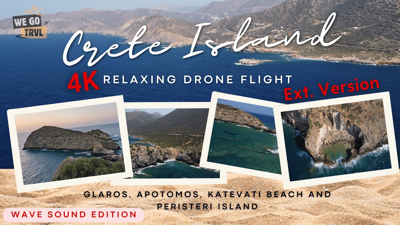 Ultimate Relaxing DJI Drone Journey over Crete Greece Beaches & Coastline P. 3, Wave sounds edition