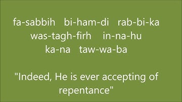 Learn Surat An Nasr (TheVictory) with Transliteration سورة النصر
