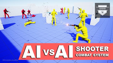 Unreal Engine AI vs AI  Shooter Combat System (ALS #28)