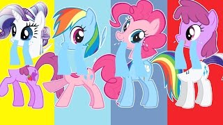 Wrong Heads My Little Pony Pinkiepie, Berrypony, Rarity, Rainbowdash Finger Family Nursery Songs