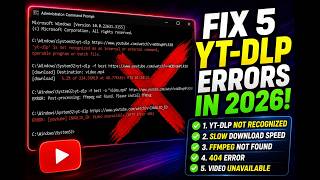 Famous yt-dlp Not Working? Fix these 5 Common Errors (2026) Profile