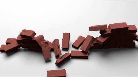 Brick wall - Blender Physics (test render)