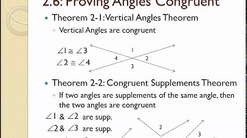Unit 2 - 2.6 Proving Angles Congruent