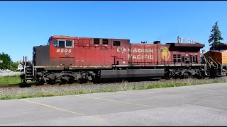 CPKC 8505 - (GE AC4400CW), BNSF 4006 - GE C44-9W (Dash 9-44CW), Chatham-Kent On, May 30 24.