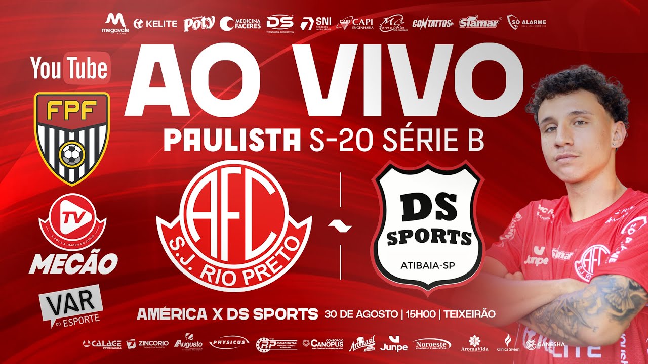 AO VIVO COM IMAGENS - AMÉRICA X DS SPORTS - PAULISTA SUB-20