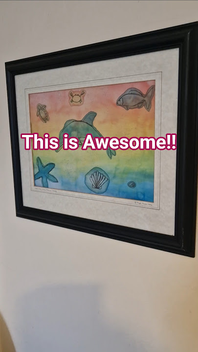 I framed my daughter's textile and ink art! #loveit #beautiful