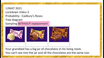 12MAT 2021 - Lockdown Video 3 - Sampling without replacement