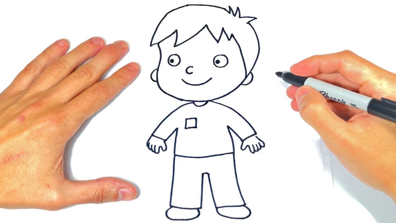 Cómo dibujar un Niño Paso a Paso | Dibujo de Niño o Chico - YouTube