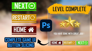How-To Slice The Complete Game UI Buttons | Complete Game designing | Photoshop Tutorial