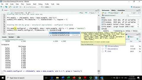 Running your multigroup CFA in R using lavaan