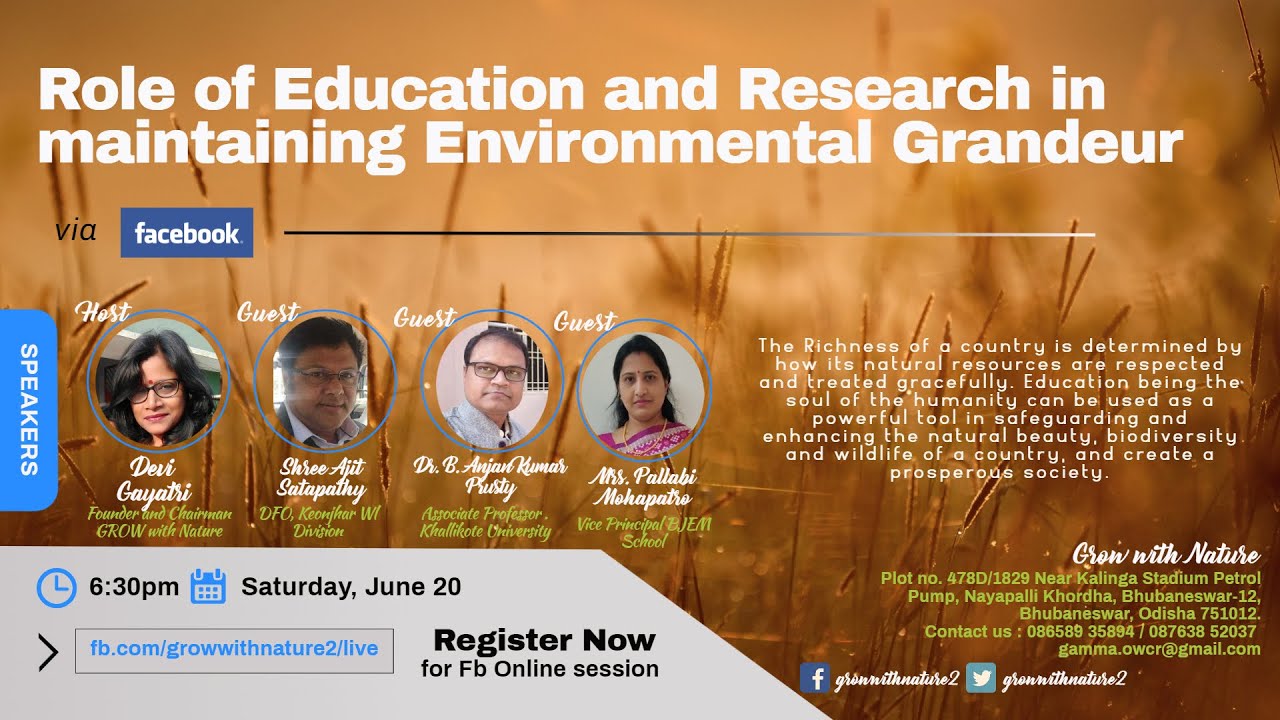 𝐑𝐨𝐥𝐞 𝐨𝐟 𝐄𝐝𝐮𝐜𝐚𝐭𝐢𝐨𝐧 𝐚𝐧𝐝 𝐑𝐞𝐬𝐞𝐚𝐫𝐜𝐡 𝐢𝐧 𝐦𝐚𝐢𝐧𝐭𝐚𝐢𝐧𝐢𝐧𝐠 𝐄𝐧𝐯𝐢𝐫𝐨𝐧𝐦𝐞𝐧𝐭𝐚𝐥 𝐆𝐫𝐚𝐧𝐝𝐞𝐮𝐫 by GROW with Nature