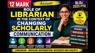 🔥Role of Librarian in Changing Scholarly Communication | BRAOU BLISc 2025 PYQ | 12 Marks Answer