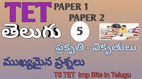 TS TET PAPER 1 PAPER 2 IMPORTANT BITS| TS TET IMP BITS IN TELUGU|TS TET TELUGU SUBJECT IMP BITS|#tet