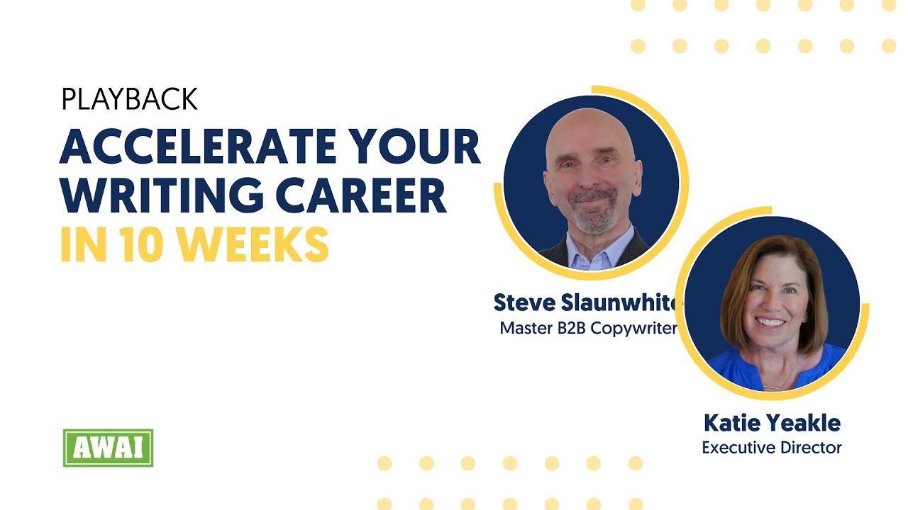 PLAYBACK: Accelerate Your Writing Career In 10 Weeks