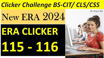 Clicker Challenge || session 115-116 || 2023-24 || BS-CIT ||  session clicker