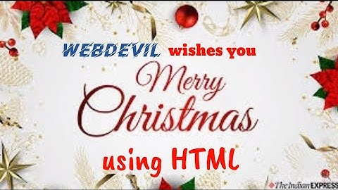 Merry Christmas wish using html • Christmas status