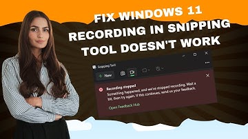 Fix Windows 11 Recording In Snipping Tool Doesn