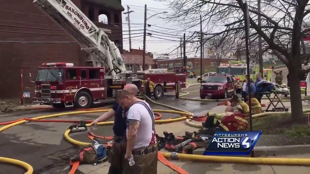 Crews battle three-alarm fire in Butler - YouTube