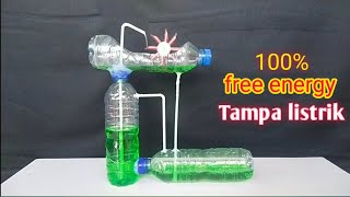 cara membuat air mancur tampa listrik//how to make a fountain without electricity